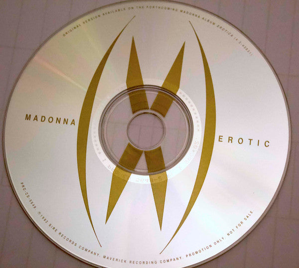 Image of Label Cover of CD - VG+/VG - MADONNA, Erotic (Sire Records Company; 5648-2, USA & Europe 1992), CD Only, - 2016152C