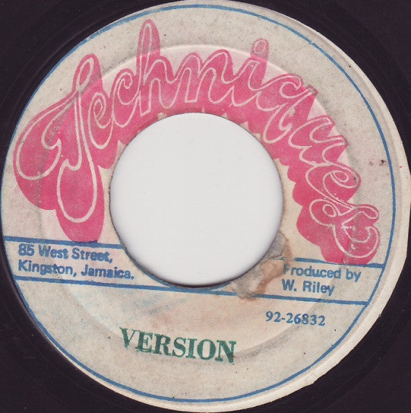 Image of Back Cover of 7" - /VG - GENERAL ECHO, Arleen (Techniques; WR 8057, Jamaica 1980), Light pressing marks., - 2056094S