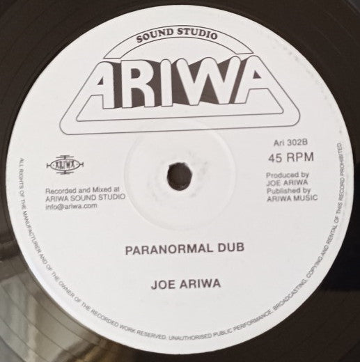 Image of Back Cover of 12" - VG+/VG+ - I JAH / JOE ARIWA, Sunshine Rise (Darkness) / Paranormal Dub (Ariwa; ARI302, UK 2021, Company Sleeve), , - 2046127S