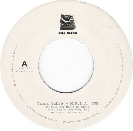 Image of Front Cover of 7" - /EX - TAPPA ZUKIE / CULTURE, M.P.L.A. Dub / Two Sevens Clash (Heavenly; HVN 105, UK 2001, Promo), , - 2026236E
