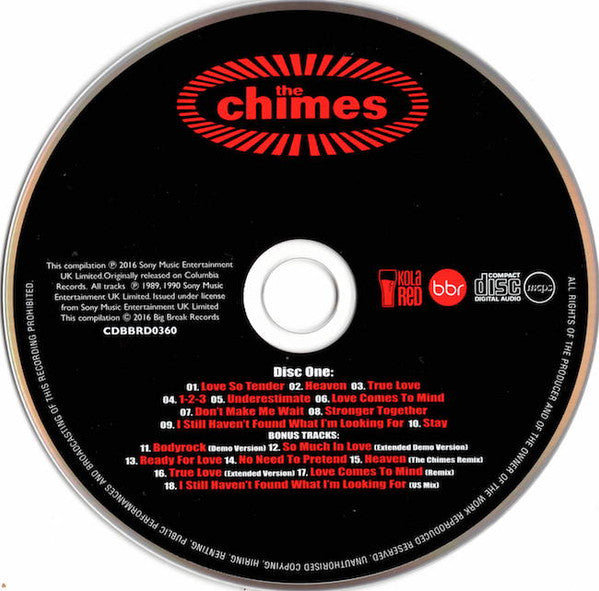 Image of Label Cover of 2xCD - VG+/VG+ - THE CHIMES, The Chimes (Big Break Records; CDBBRD0360, UK 2016 Reissue, Super Jewel case), , - 3616002C