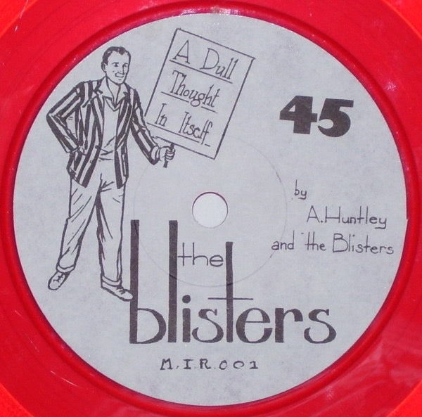 Image of Label Cover of 7" - VG+/VG+ - THE BLISTERS / URUSEI YATSURA, Split Single (Modern Independent Records; M.I.R. 001, UK 1995, Fold Over Sleeve, Limited Edition of 500 Red Vinyl), , - 2116105C