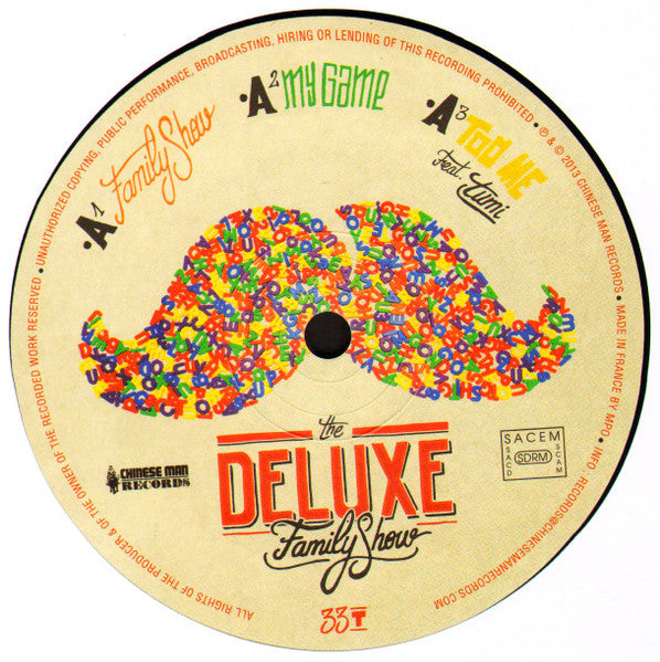 Image of Label Cover of 2xLP - VG/VG - DELUXE, The Deluxe Family Show (Chinese Man Records; CMR 024, France 2013), Light creasing and damage to corners. Discs lightly hairlined., - 2116158C