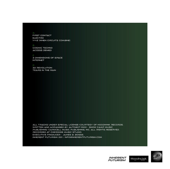 Image of Back Cover of 2x12" - VG+/VG+ - AUTOBOT-1000, 3 Dimensions Of Space (Inherent Futurism; IH001, Denmark 2023, Picture Sleeve), Light corner crease, - 2126229E