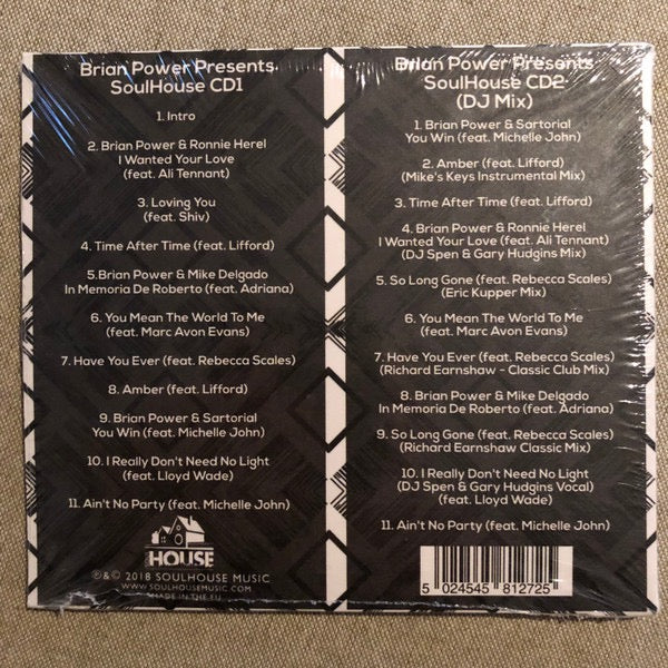 Image of Back Cover of 2xCD - M/M - BRIAN POWER, SoulHouse Volume 1 (SoulHouse Music; SHMVOL0001, UK 2018, Fold Over Sleeve), SEALED, - 2236008E