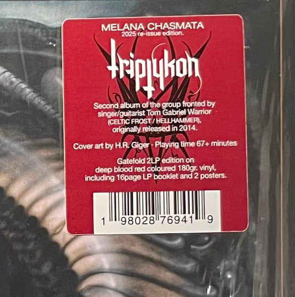 Image of Back Cover of LP - VG+/VG+ - TRIPTYKON, Melana Chasmata (Century Media Records; 19802876941, Europe 2025, Gatefold, 2 Inners & Booket, 2 Posters, Deep red coloured vinyl), , - 2126302E