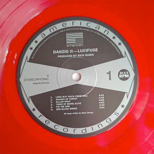 Image of Label Cover of LP - NEW/NEW - DANZIG, Danzig II: Lucifuge (Universal; 5730051, Europe 2026 Reissue, RSD Essential Translucent Ruby), , With Lucifuge, Danzig expanded their sound, balancing thunderous heaviness with moody, soulful undertones. Songs like Her Black Wings and Long Way Back From Hell showcase the band s evolving songwriting. LP package includes standard LP jacket, printed sleeves, and pressed on translucent ruby vinyl. - 2216140C