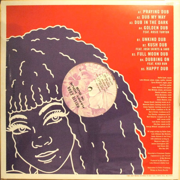 Image of Back Cover of LP - EX/EX - HOLLIE COOK, Happy Hour In Dub (Merge Records; MRG788, UK 2023, Sticker), Opened from sealed., - 2216102C