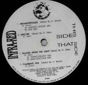 Image of Label Cover of 12" - VG/VG - INFRA-RED, Metamorphasis (Strobe Records; ST-001, US 1991, Stickered Plain Sleeve), stickered sleeve. pen on label. one or two faint scuffs - v. minor, - 2246136S