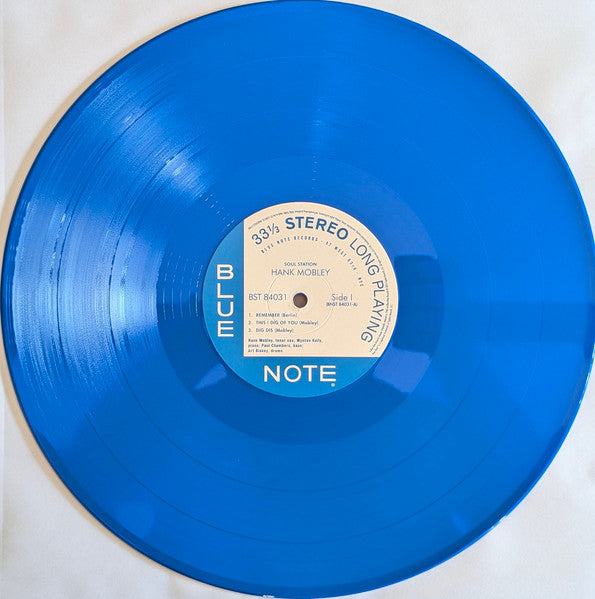 Image of Label Cover of LP - NEW/NEW - HANK MOBLEY, Soul Station (Bluenote; BST-84031, Worldwide 2024 Reissue, Blue Vinyl), , Soul Station is Hank Mobley s declared masterpiece. Mobley s hot, brilliantly constructed solos have a smooth sound and loose feel. Featuring Miles Davis at the time, Mobley is joined by his bandmates Wynton Kelly and Paul Chambers along with a great Art Blakey. A true classic. Tenor saxophonist Hank Mobley was part of the original line-up of the Jazz Messengers in the mid-1950s, whe