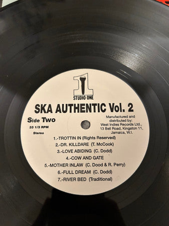 Image of Label Cover of LP - VG+/VG+ - VARIOUS ARTISTS, Ska Authentic Volume 2: Presenting The Ska-talites (Studio One; , Jamaica ), , - 2246291S