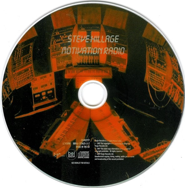 Image of Label Cover of CD - VG+/VG+ - STEVE HILLAGE, Motivation Radio (Virgin; CDVR2777, Europe 2007 Reissue, Jewel Case), , - 2216502C