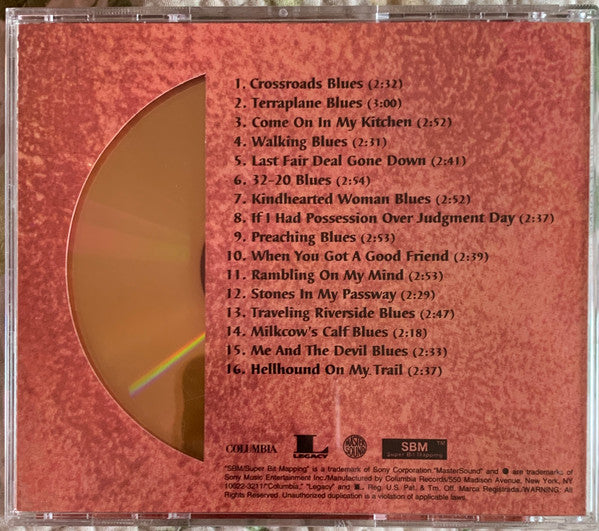Image of Label Cover of CD - VG+/VG+ - ROBERT JOHNSON, King Of The Delta Blues Singers (Columbia; CK 52944, US 1993, Special 24-Karat Gold Disc), , - 2356008S