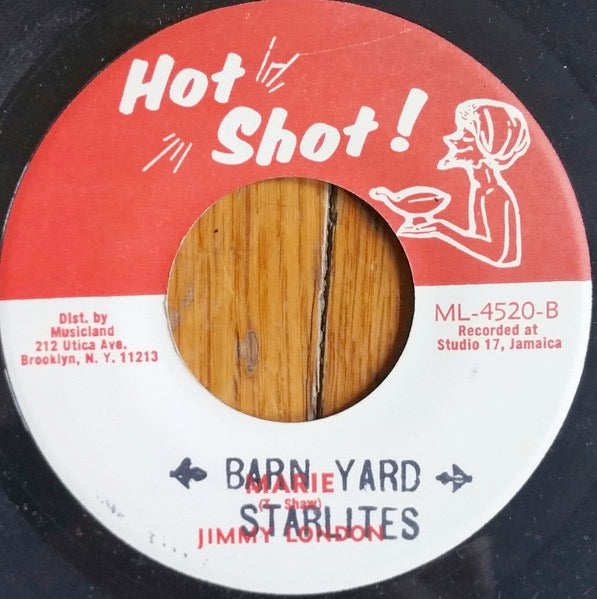 Image of Front Cover of 7" - /VG+ - THE STARLITES, Barn Yard (Hot Shot!; , US 1975, Stamped Title), Shiny EX copy., - 2316147C