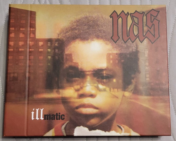 Image of Label Cover of 6x7" - EX/VG - NAS, Illmatic (Get On Down; GET 56055-7, US 2024 Reissue, Book Sleeve In Slipcase, Booklet, 30th Anniversary), Strong VG. Still In Opened Shrinkwrap With Hype Sticker, - 2316249C