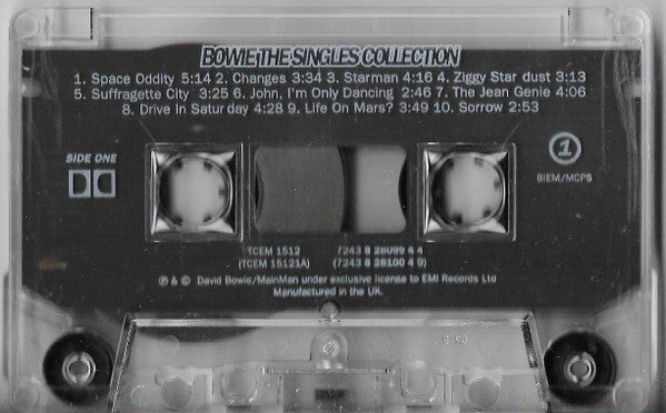Image of Label Cover of 2xCassette - VG/VG - DAVID BOWIE, The Singles Collection (EMI; TCEM 1512, UK 1993), , - 2316206C