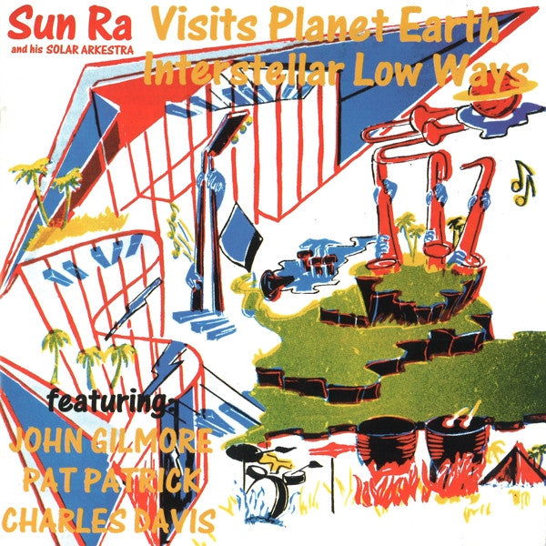 Image of Front Cover of CD - EX/VG+ - SUN RA AND HIS SOLAR ARKESTRA, Visits Planet Earth / Interstellar Low Ways (Evidence; ECD 22039-2, US ), Light Marks On Disc, Doesn't Affect Play, - 2356094S