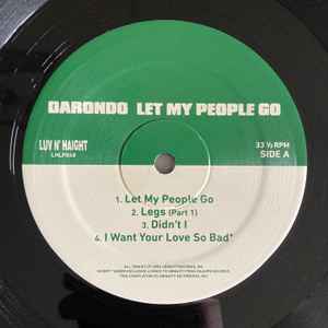Image of Label Cover of LP - EX/EX - DARONDO, Let My People Go (Luv N' Haight; LHLP048, US 2023 Reissue, Pasteback Sleeve, 180 Gram Vinyl, with Obi), Opened Instore, Still In Shrinkwrap, - 2546257S