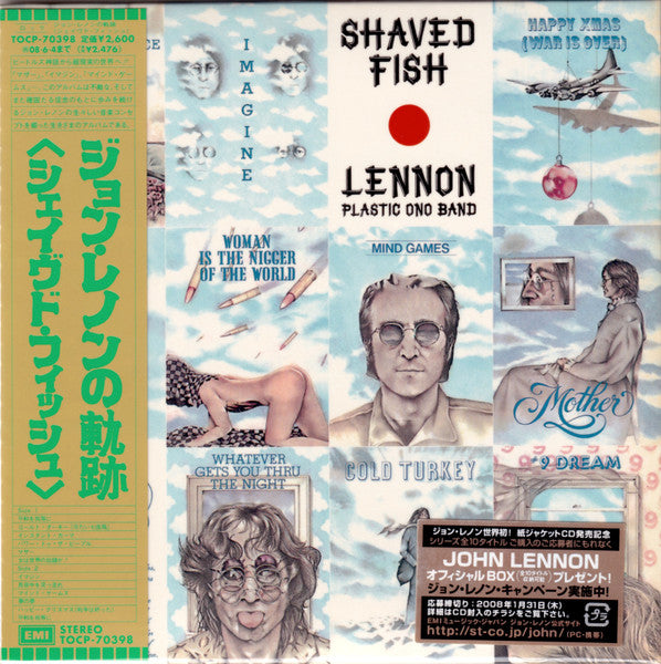 Image of Front Cover of CD - VG+/VG+ - LENNON/PLASTIC ONO BAND, Shaved Fish (Apple Records; TOCP-70398, Japan 2007, Card Sleeve, Inner & Insert), With Obi, - 2336213E