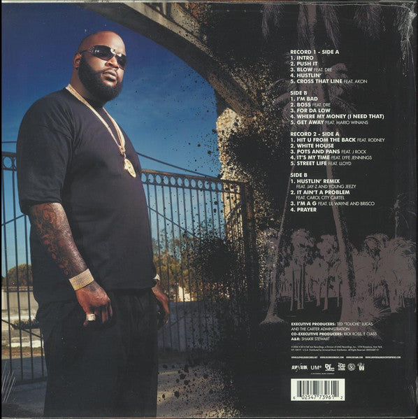 Image of Back Cover of LP - VG+/VG - RICK RO$$, Port Of Miami (Def Jam Recordings; B0024487-01, US 2016), Sleeve still in opened shrinkwrap. Light marks only on disc., - 2346336S