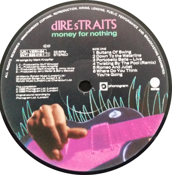Image of Label Cover of LP - VG/VG - DIRE STRAITS, Money For Nothing (Vertigo; VERH 64, UK 1988), , - 2426007E
