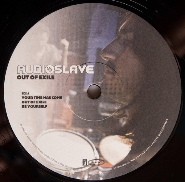 Image of Label Cover of 2xLP - NEW/NEW - AUDIOSLAVE, Out Of Exile (Polydor; 8838795, Europe 2026 Reissue, 180 Gram Black Vinyl), , Out Of Exile is newly pressed on 180-gram black vinyl and newly remastered by Levi Seitz from Black Belt Mastering. - 2456230S