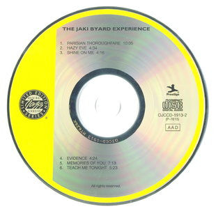 Image of Label Cover of CD - VG+/VG+ - JAKI BYARD, The Jaki Byard Experience (Original Jazz Classics; OJCCD-1913-2, US 1998 Reissue), , - 2456034S