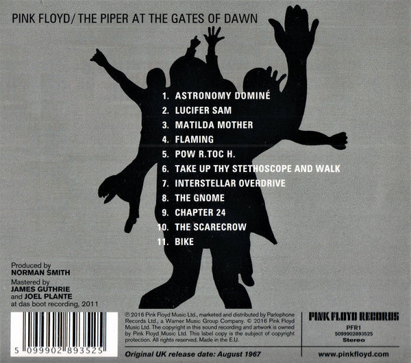 Image of Back Cover of CD - VG+/EX - PINK FLOYD, The Piper At The Gates Of Dawn (Pink Floyd Records; PFR1, Europe 2016 Reissue, Digipak), , - 2456108S