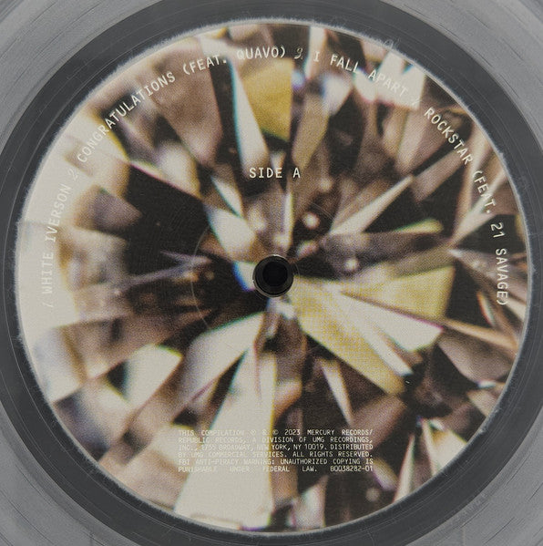 Image of Label Cover of 2xLP - EX/EX - POST MALONE, The Diamond Collection (Mercury; 00602455915290, Europe 2023, Gatefold, 2 Inners & Insert, Clear Vinyl), Hype stickered, still in shrinkwrap., - 2416065C