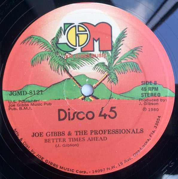 Image of Back Cover of 12" - /G+ - JUNIOR MERVIN / TRINITY, Time Stiff / Time So Rough (Joe Gibbs Music; JGMD-8121, US 1980, Plain Sleeve), Superficial marks and pressing flaws to disc., - 2416275C