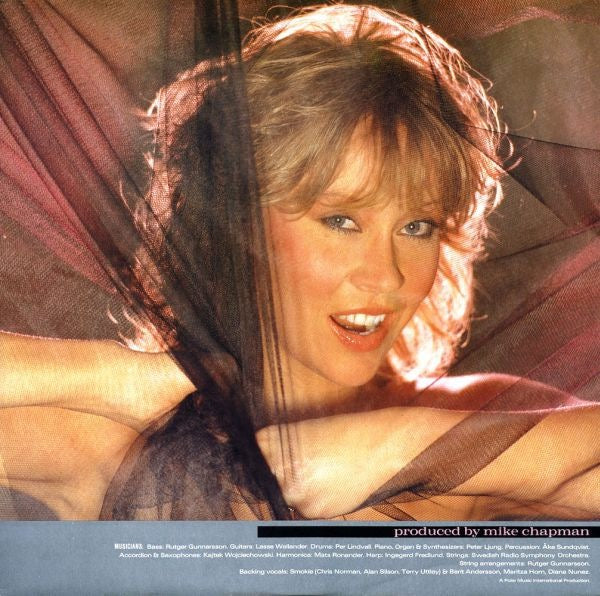 Image of Label Cover of LP - VG/VG - AGNETHA F LTSKOG, Wrap Your Arms Around Me (Epic; EPC 25505, UK 1983, Inner), Strong VG, - 2416098C