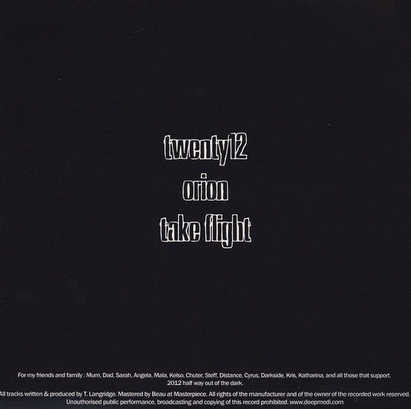 Image of Back Cover of 12" - VG/VG+ - TUNNIDGE, Twenty12 (Deep Medi Musik; medi - 068, UK 2013 Reissue, Picture Sleeve), , - 2446268S
