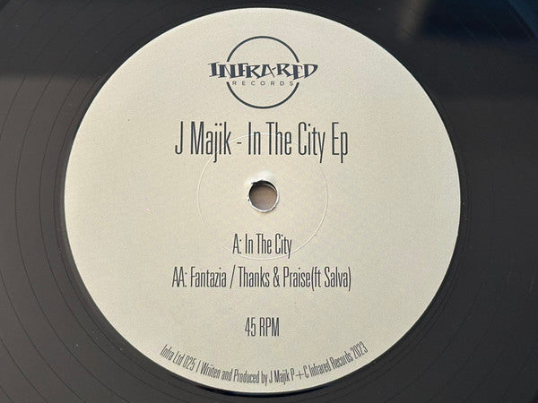 Image of Front Cover of 12" - /VG+ - J MAJIK, In The City E P (Infrared; INFRA LTD 025, UK 2023), Strong VG+, - 2446274S