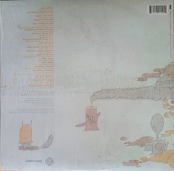Image of Back Cover of 2xLP - VG+/VG+ - PEANUT BUTTER WOLF, Chrome Children (Stones Throw Records; STH 2150, US 2006), , Chrome Children is a co-production between Stones Throw Records and Adult Swim. The CD & DVD set, released on October 3, 2006, includes songs from Oh No, J Dilla, Madlib, and other Stones Throw artists. - 2426223E