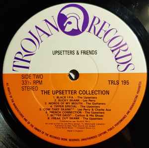 Image of Label Cover of LP - G+/G+ - THE UPSETTERS, The Upsetter Collection (Trojan Records; TRLS 195, UK 1980s Reissue, No LYN in matrix), hairlines & light scratches, edge & ring wear, sticker damage, small tear on opening edge, - 2546015S