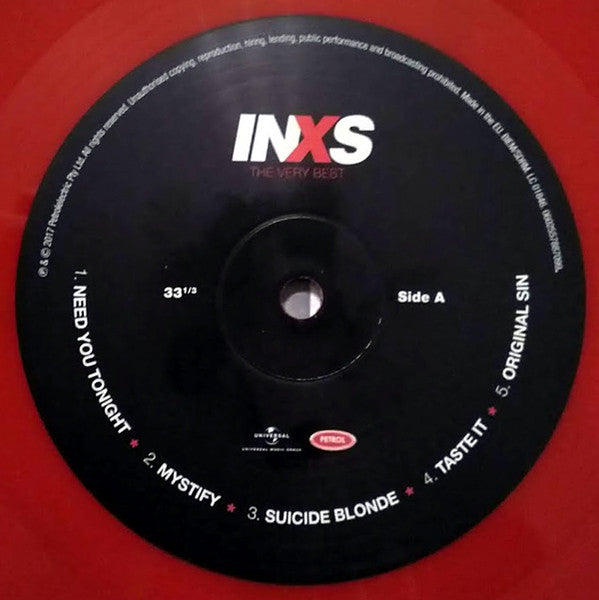 Image of Label Cover of 2xLP - EX/EX - INXS, The Very Best (Petrol; 0602557887068, Europe 2019 Reissue, 2 Inners, Red Vinyl), Opened Instore, Still In Stickered Shrinkwrap, - 2546019S