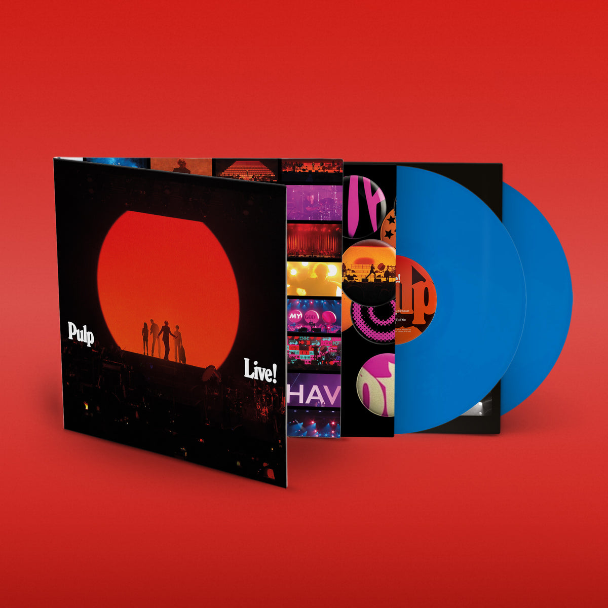 Image of Back Cover of 2xLP - NEW/NEW - PULP, Live! (Rough Trade; RT0626LPE, Europe 2026, Gatefold, 2 Inners, Blue Vinyl), , Live! Is out on Rough Trade Records on 28 August / What Do You Do For an Encore? to premiere worldwide on MUBI later this autumn. Film and album document band s 2025 show at The O2 London as they returned with No.1 album More . - 3556013S