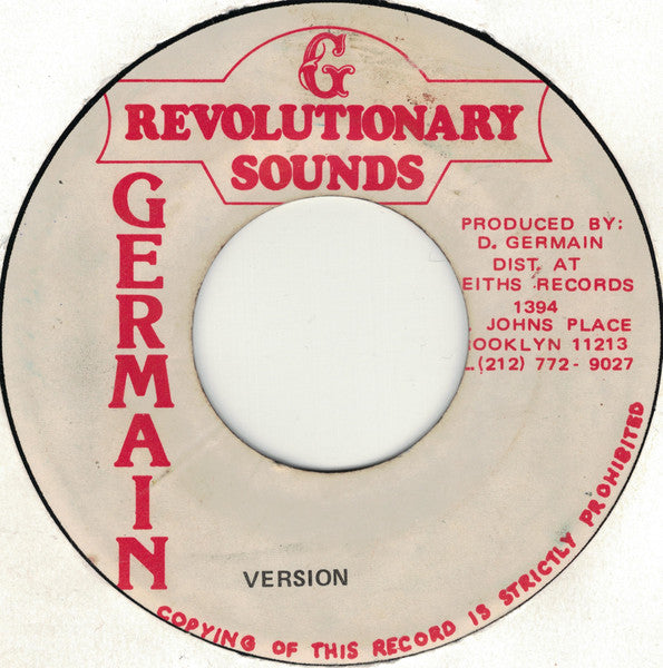 Image of Back Cover of 7" - /VG - JOY WHITE, Sentimental Reasons (Revolutionary Sounds; none, Jamaica ), Light marks. Strong VG. Stamp on label & WOL., - 2526154E