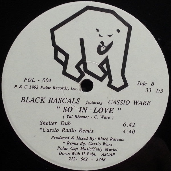 Image of Back Cover of 12" - /VG - BLACK RASCALS FEATURING CASSIO WARE, So In Love (Polar Records; POL - 004, US 1993, Plain Sleeve), , - 2546077S