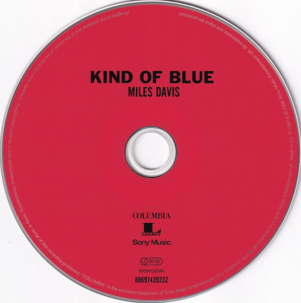 Image of Back Cover of CD - NEW/NEW - MILES DAVIS, Kind of Blue (Columbia; 88697439232, Europe 2009 Reissue, Jewel Case), , - 2536343E