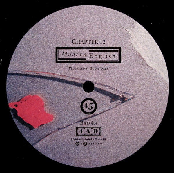 Image of Label Cover of 12" - VG/VG - MODERN ENGLISH, Chapter 12 (4AD; BAD 401, UK 1984, Picture Sleeve), , - 2516265C