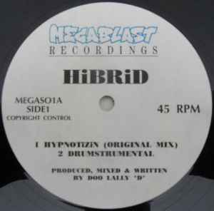 Image of Label Cover of 12" - VG+/VG+ - HIBRID, Hypnotizin (Megablast Recordings; MEGASO1, UK 1990), Writing On Label, - 3246157S