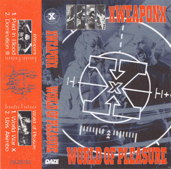 Image of Front Cover of Cassette - EX/EX - XWEAPONX / WORLD OF PLEASURE, Weapon Of Pleasure (Daze; DAZE055, US 2023, Smoke Tape), , - 2556048S