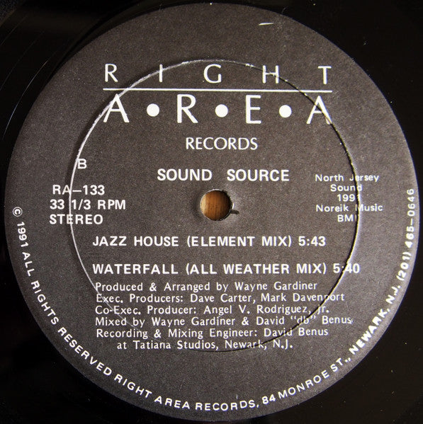 Image of Back Cover of 12" - /VG+ - SOUND SOURCE, A Naked Theme (Right Area Records; RA-133, US 1991), , - 2546234S