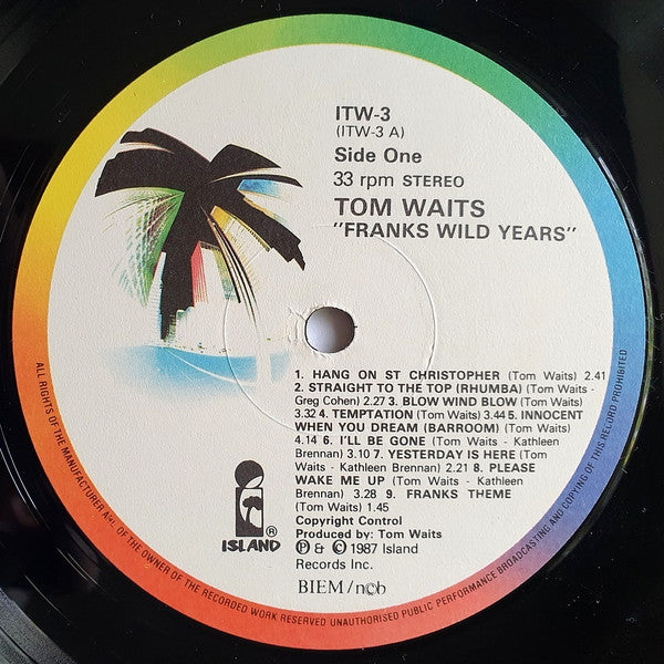 Image of Label Cover of LP - VG/G+ - TOM WAITS, Franks Wild Years (Island Records; ITW-3, Scandinavia 1987, Gatefold), , - 2516360C