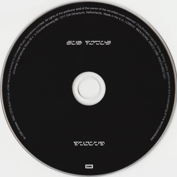 Image of Label Cover of CD - VG+/VG+ - SUB FOCUS, Evolve (EMI ; EMICD 2086, UK 2023, Fold Over Sleeve, Booklet), , - 2516437C