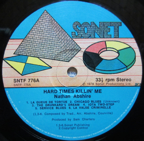 Image of Label Cover of LP - VG/VG+ - NATHAN ABSHIRE, Good Times Killin' Me (Sonet; SNTF 776, UK 1978), Sleeve has creased corners, - 2516420C