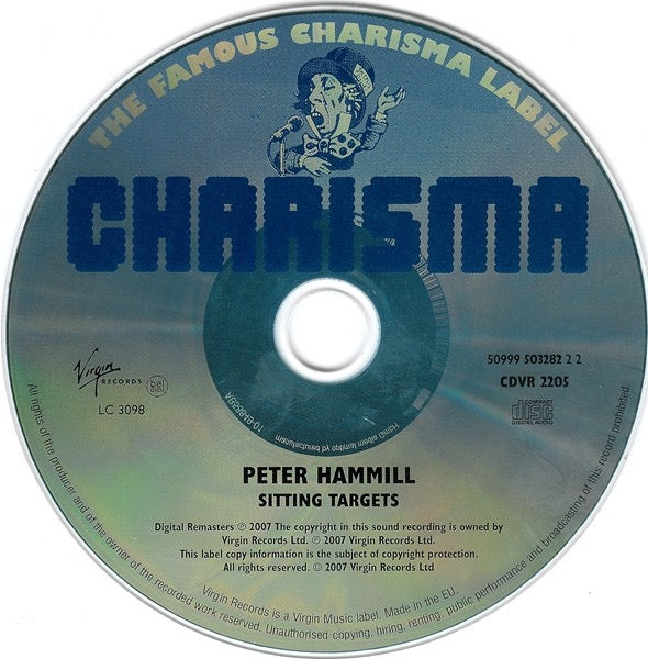 Image of Label Cover of CD - VG+/VG+ - PETER HAMMILL, Sitting Targets (Virgin; 50999 503282 2 2, Europe , Jewel Case), , - 2516506C