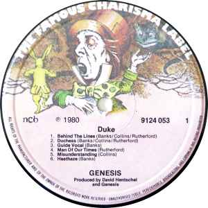 Image of Label Cover of LP - VG+/VG+ - GENESIS, Duke (Charisma; 9124 053, Scandinavia 1980, Gatefold), , - 2646023S