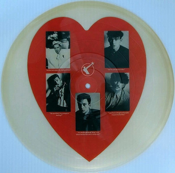 Image of Back Cover of 2xLP - /VG+ - FRANKIE GOES TO HOLLYWOOD, Welcome To The Pleasuredome (Bang; NEAT 1, UK 1984, NO Printed Plastic Sleeve, Picture Discs), Clear part of LPs discoloured as is common, LPs only - NO printed plastic sleeve, - 2646030S